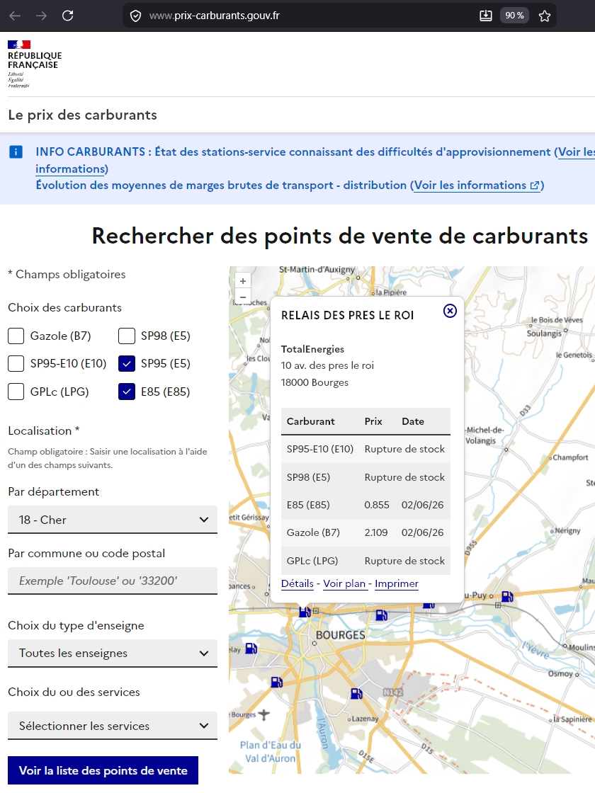 Consommer moins d'essence en 2026 avec la recherche des points de vente de carburants